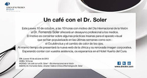 Convocatoria de "Un café con el Dr. Soler"